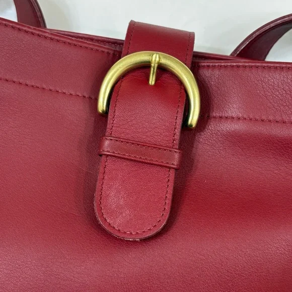 Vintage COACH Red Leather SoHo Eldridge Hobo Shoulder Bag - Picture 2 of 9